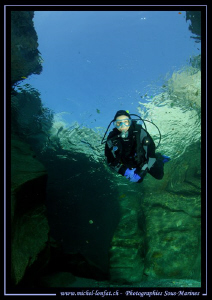 Diving the Verzasca River... :O)... by Michel Lonfat 